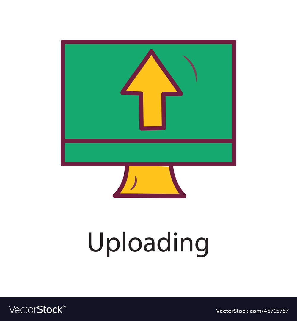 Uploading fill outline icon design d