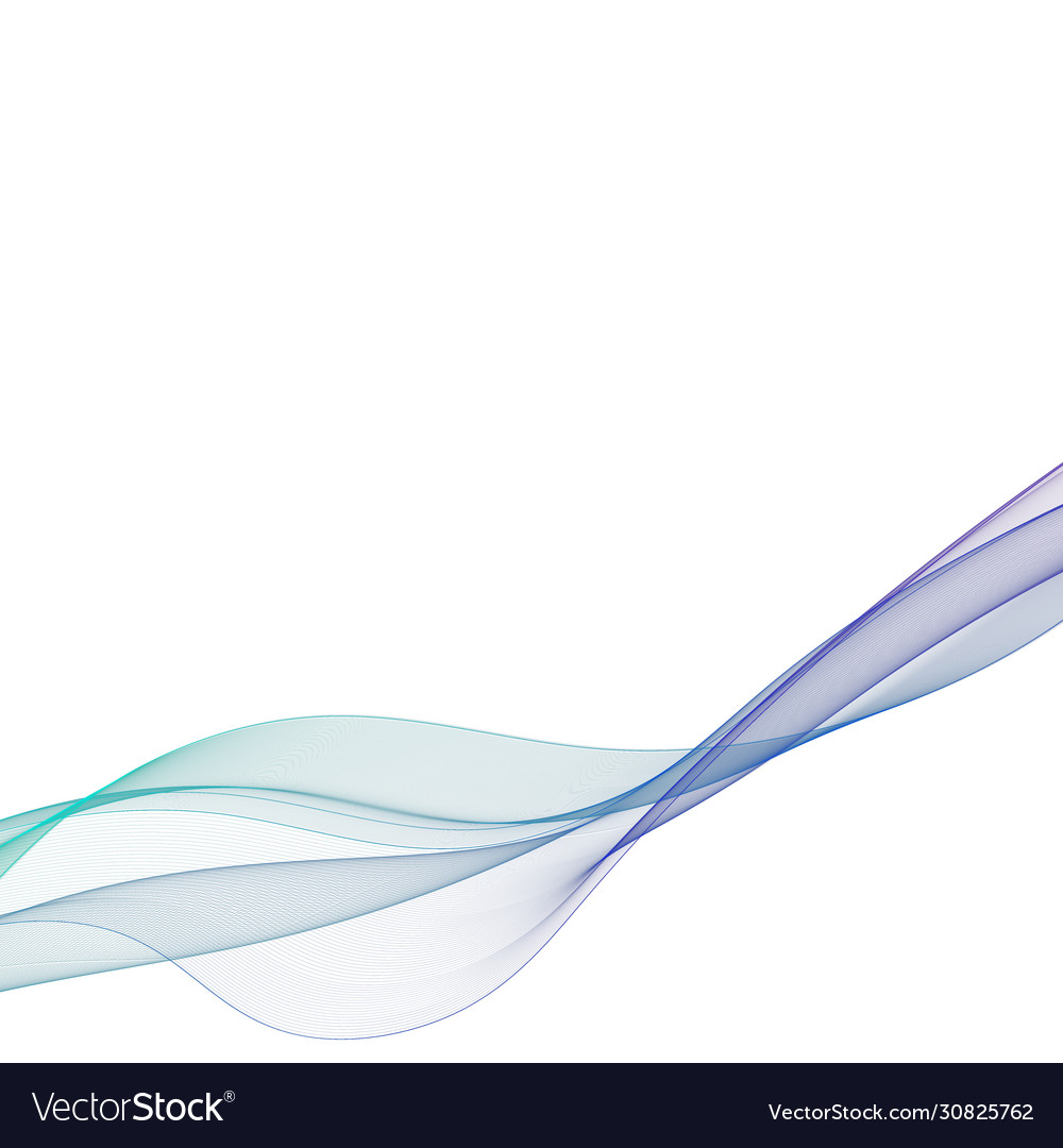 Abstract smooth color wave curve flow blue vector image Abstract smooth color wave curve flow blue