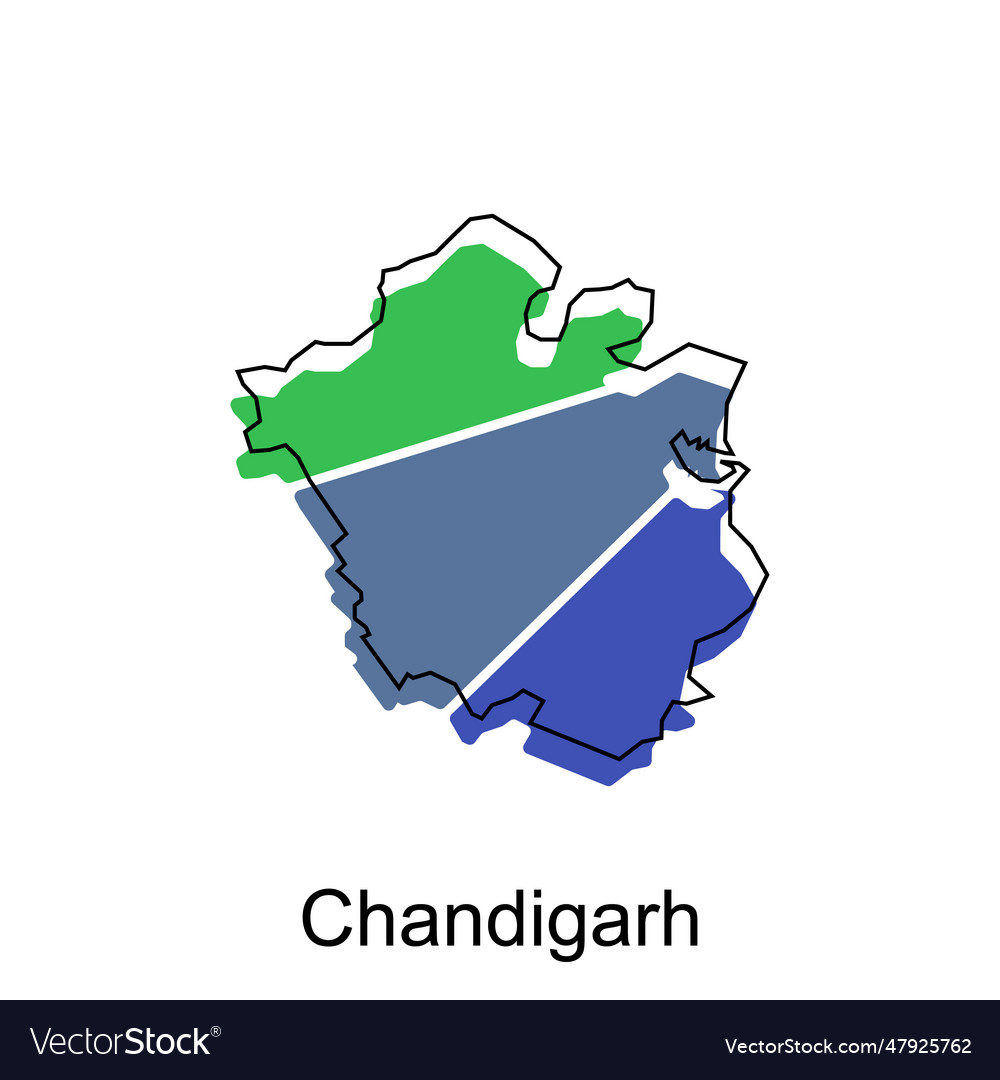 Chandigarh map design template Royalty Free Vector Image