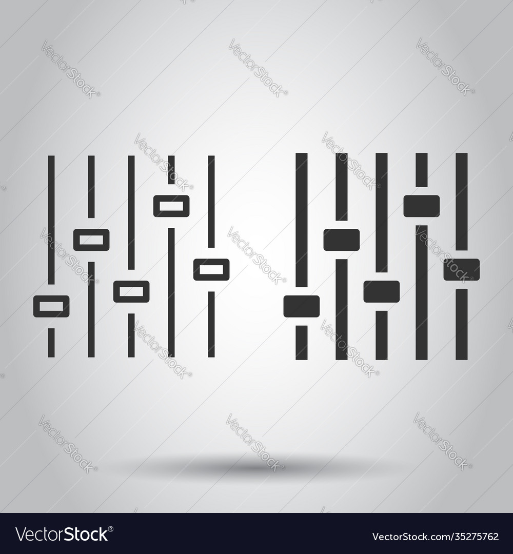 Control volume icon in flat style audio adjusting