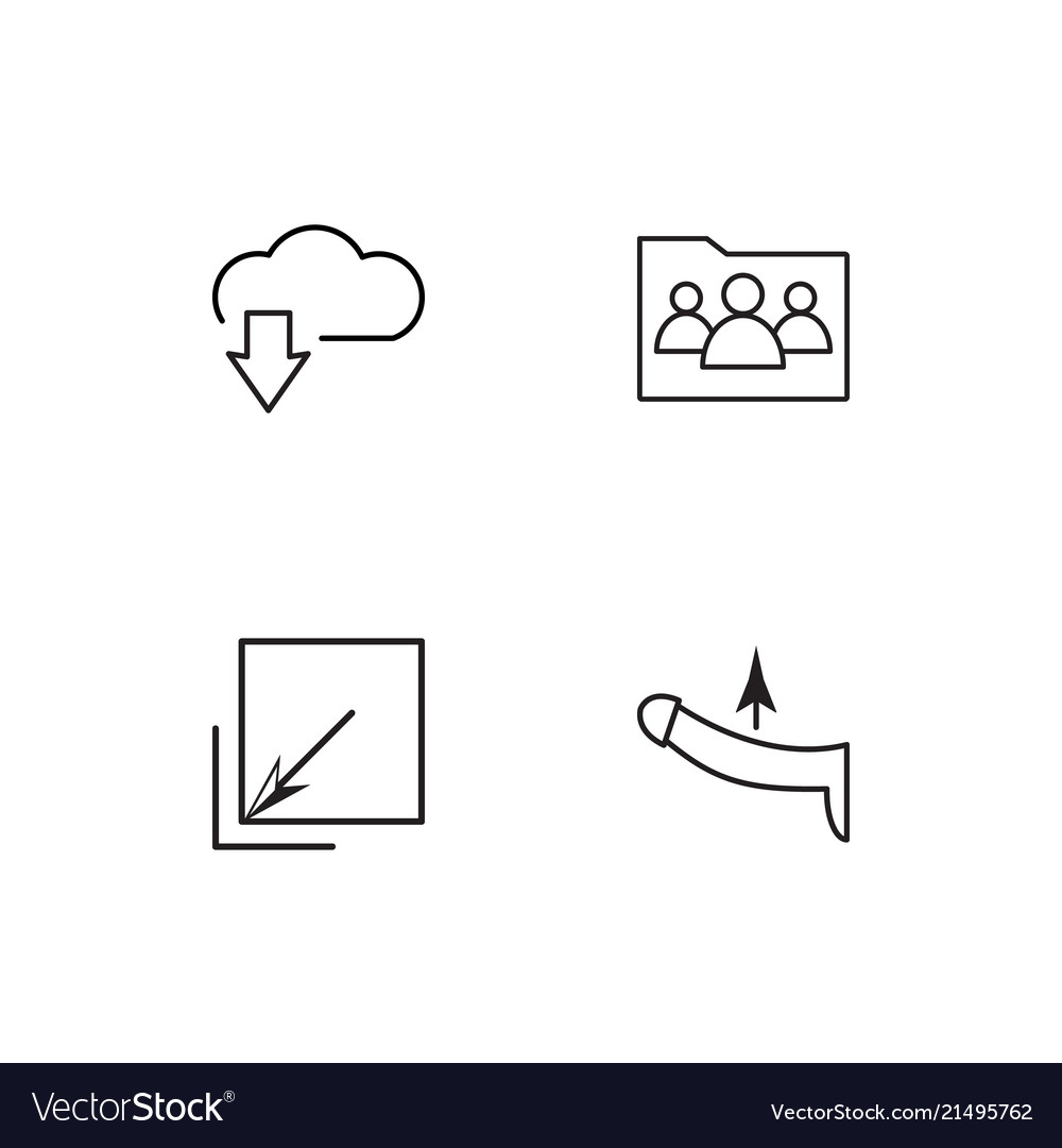 Essential linear icons set simple outline
