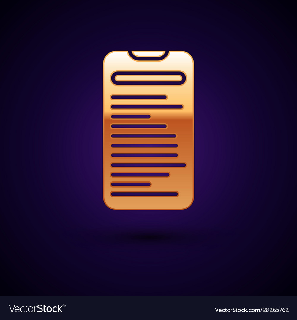 Gold computer api interface icon isolated on dark vector image Gold computer api interface icon isolated on dark