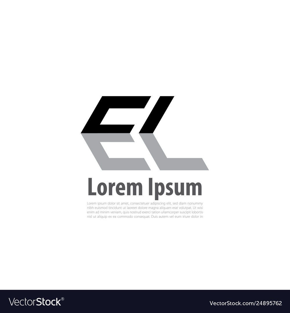 Initial letter el linked hexagonal creative Vector Image Initial letter el linked hexagonal creative