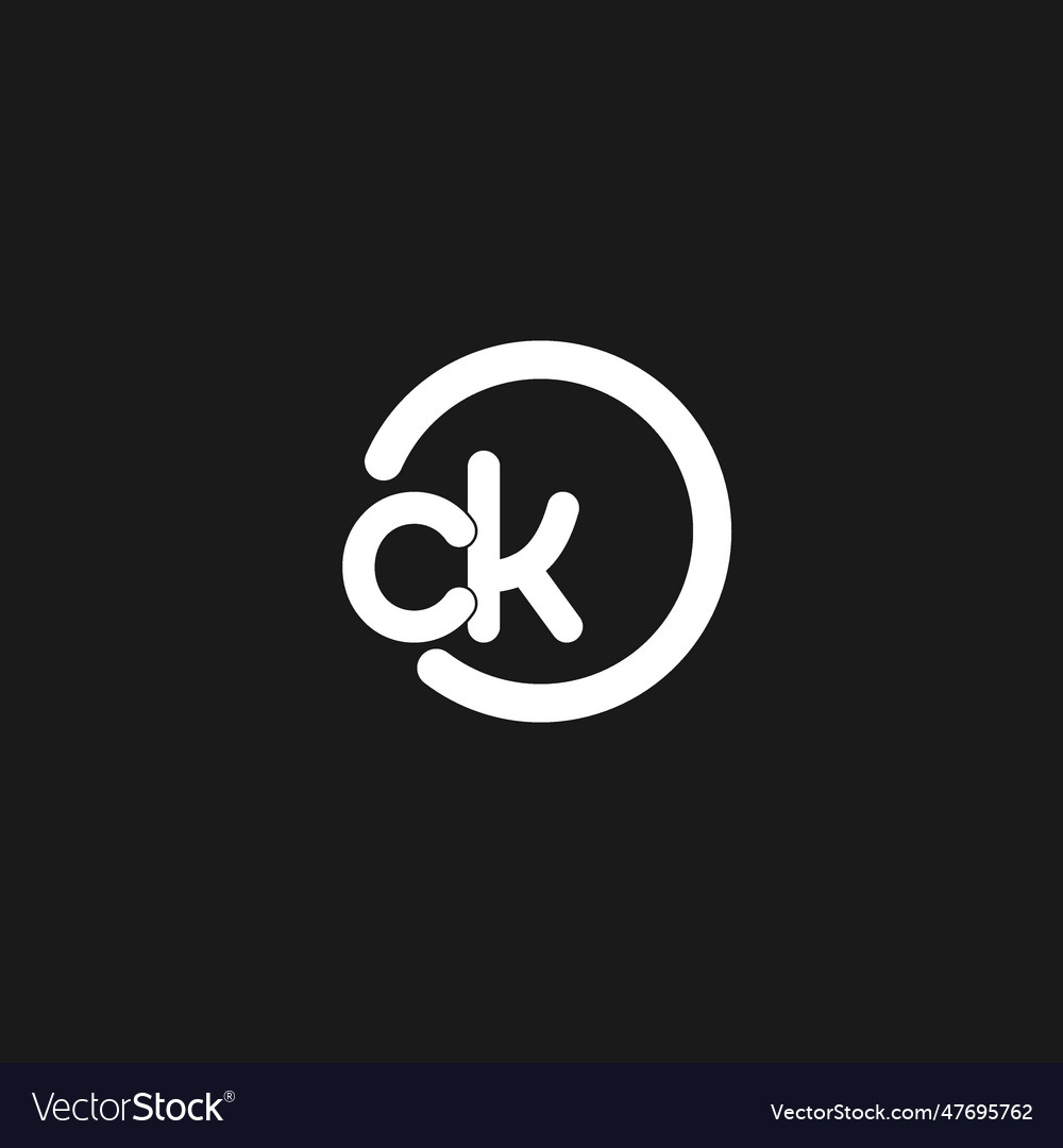 Initials ck logo monogram with simple circles