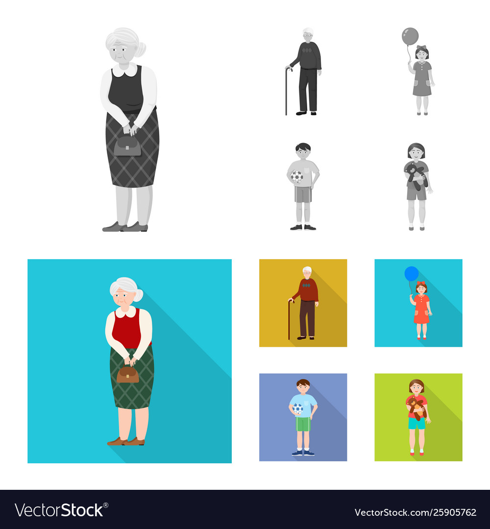 Isolated object character and avatar sign vector image Isolated object character and avatar sign