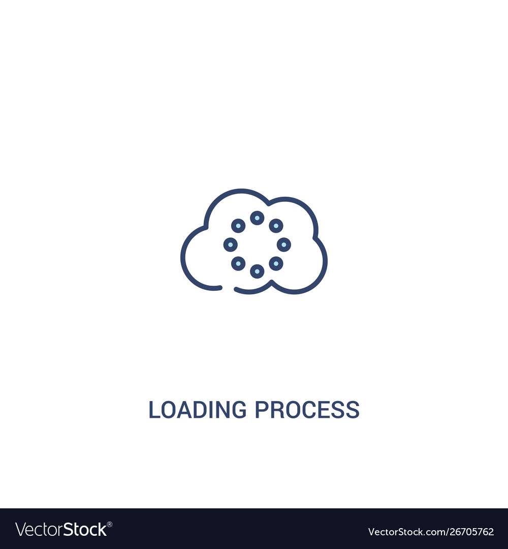 Loading process concept 2 colored icon simple vector image Loading process concept 2 colored icon simple