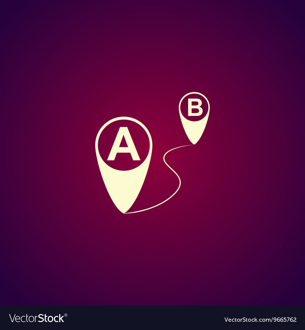 Map pointer flat icon