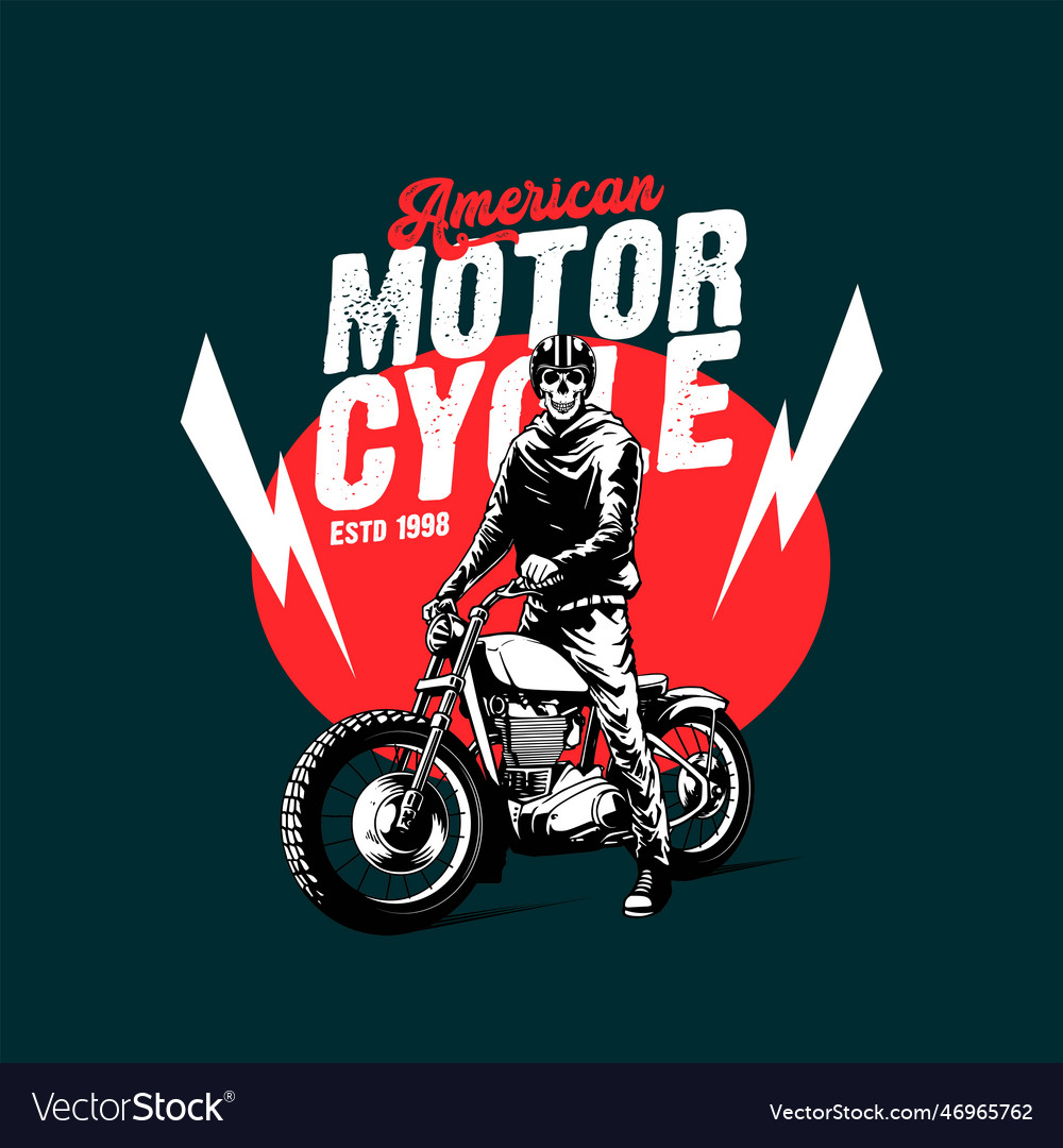 Motorcycle artwork Royalty Free Vector Image - VectorStock