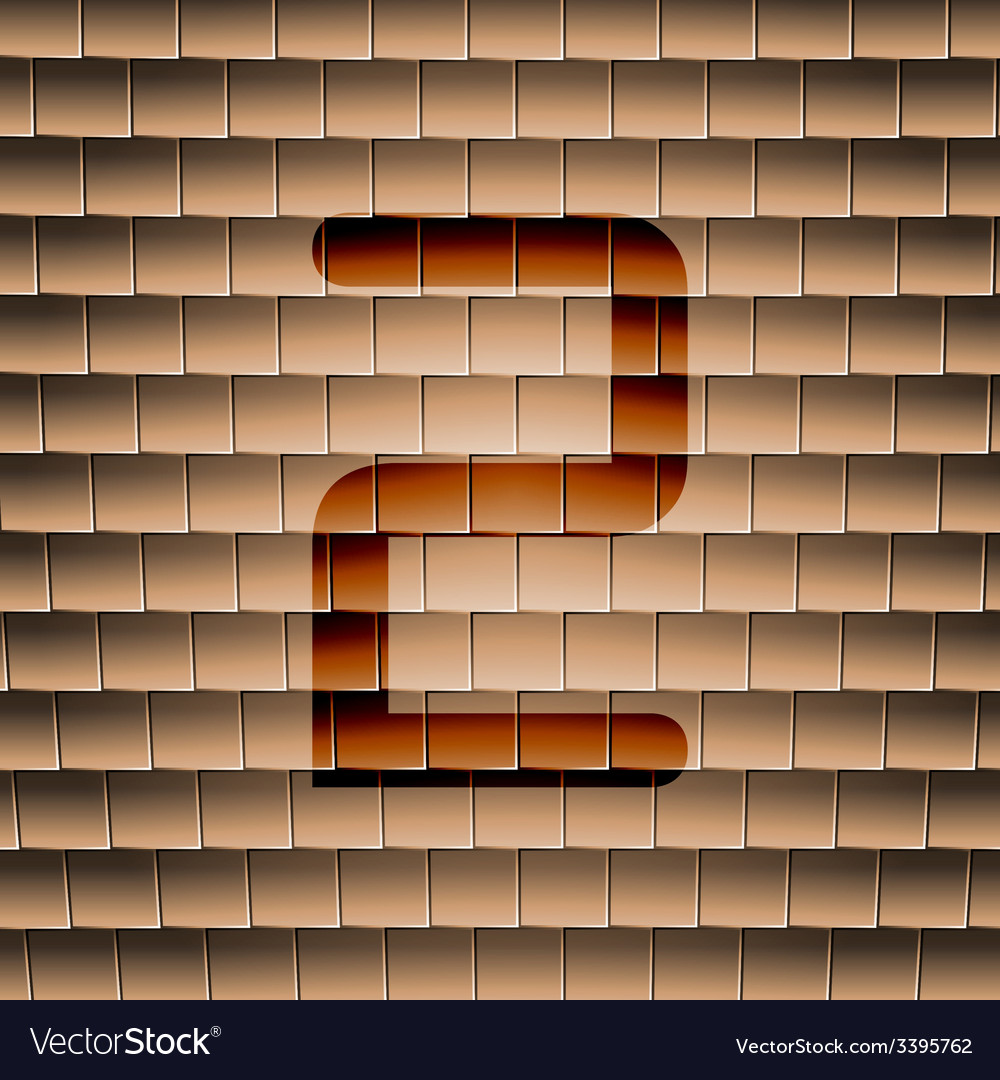 Number two icon symbol flat modern web design