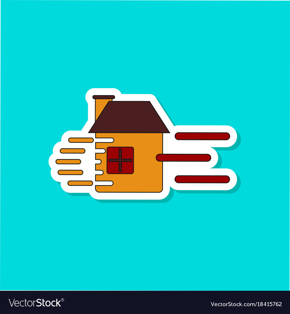 Paper sticker on stylish background wind destroys Vector Image