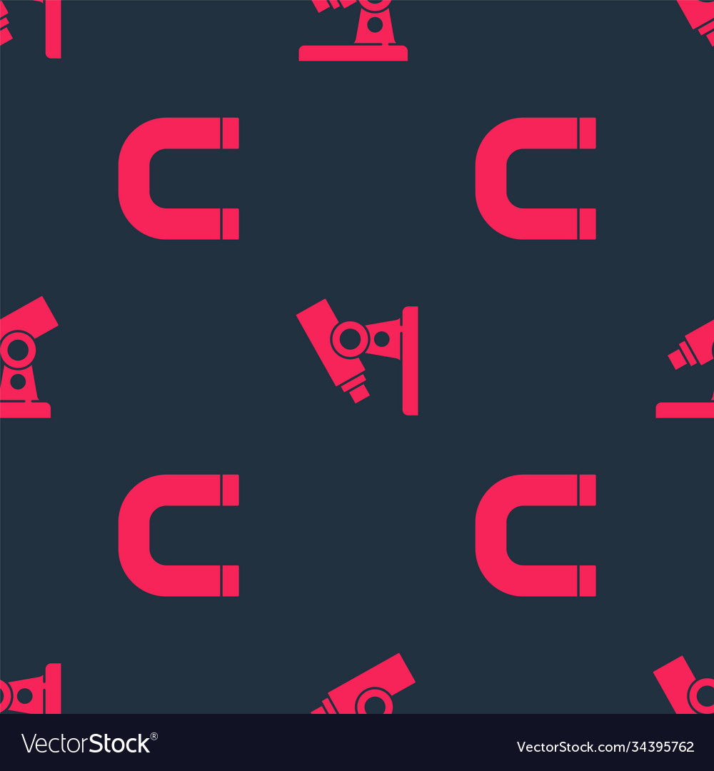 Set magnet and microscope on seamless pattern