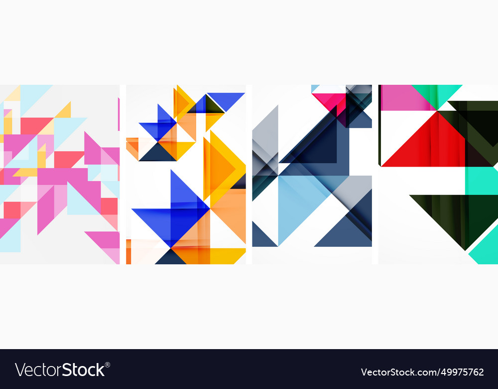 Set of abstract random triangle composition