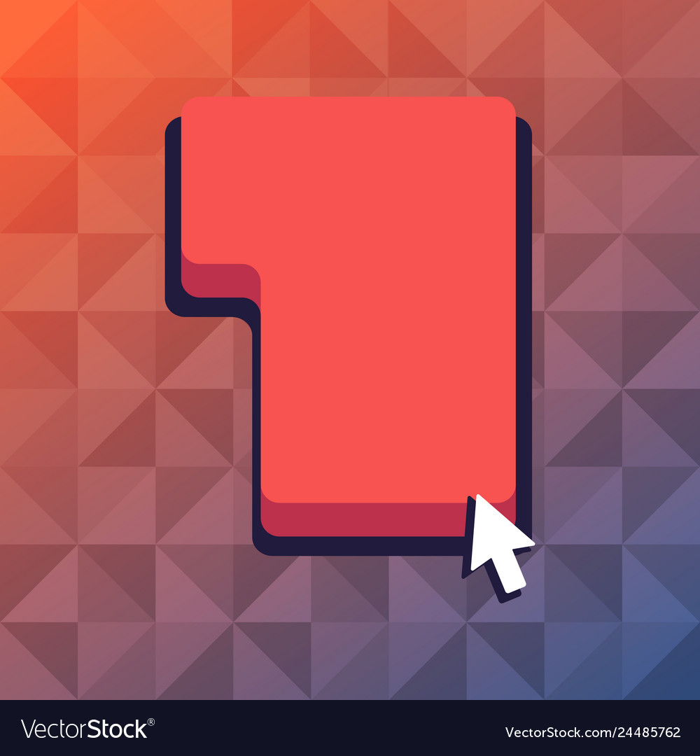 Small arrow touching keyboard command key vector image Small arrow touching keyboard command key