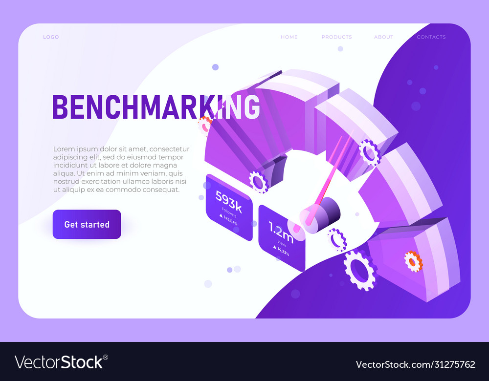 Software banchmark testing indicator vector image Software banchmark testing indicator