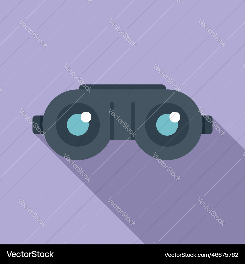 Tech headset icon flat vr reality Royalty Free Vector Image