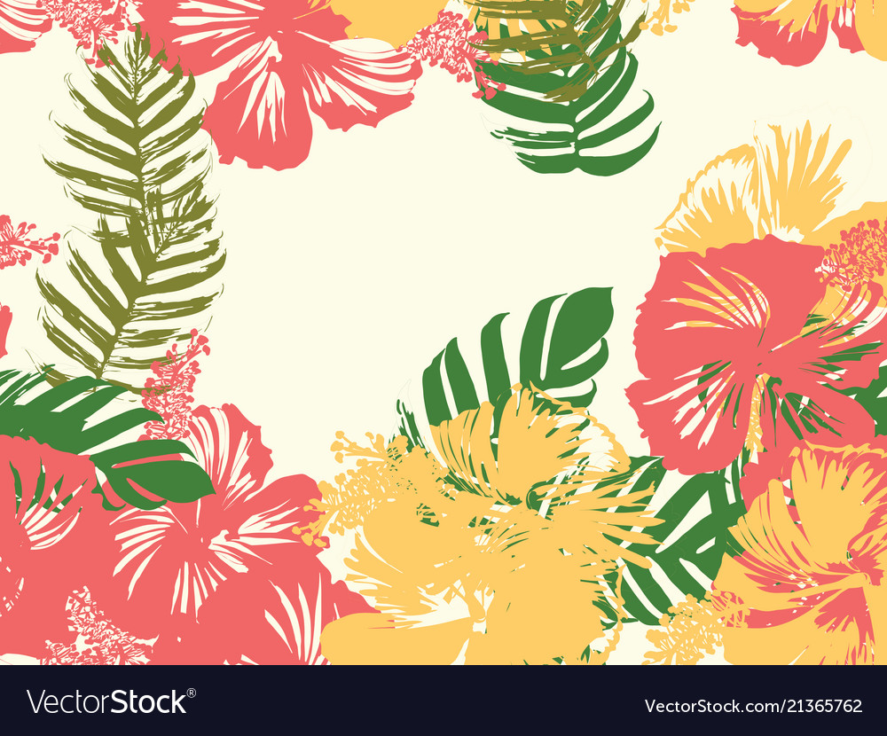 Tropical Hawaiian Floral Cover