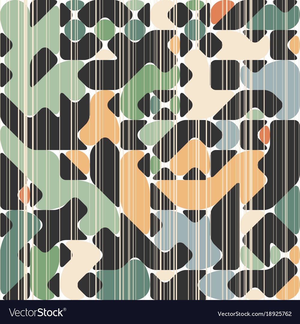 Various rounded shapes retro abstract background