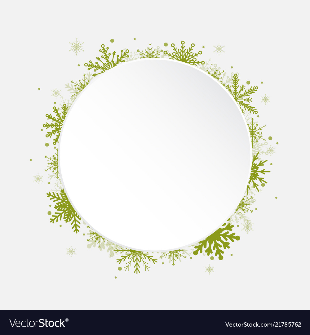 White Snowflake Circle Frame