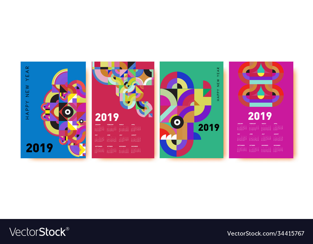 2021 calendar design template with colorful vector image 2021 calendar design template with colorful