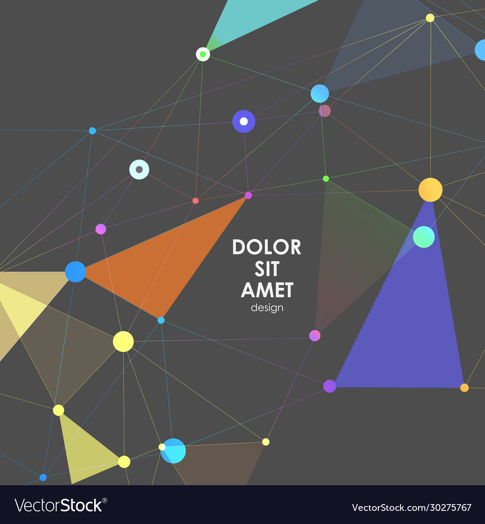 Abstract polygonal with connecting dots and lines vector image Abstract polygonal with connecting dots and lines