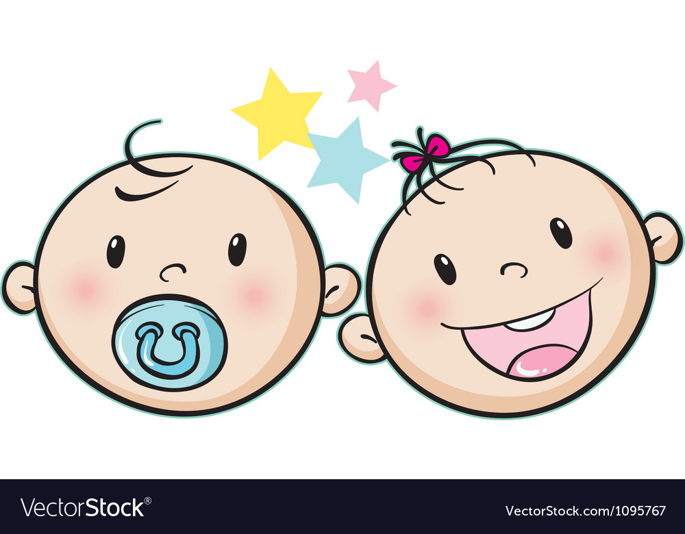 Download Baby faces Royalty Free Vector Image - VectorStock