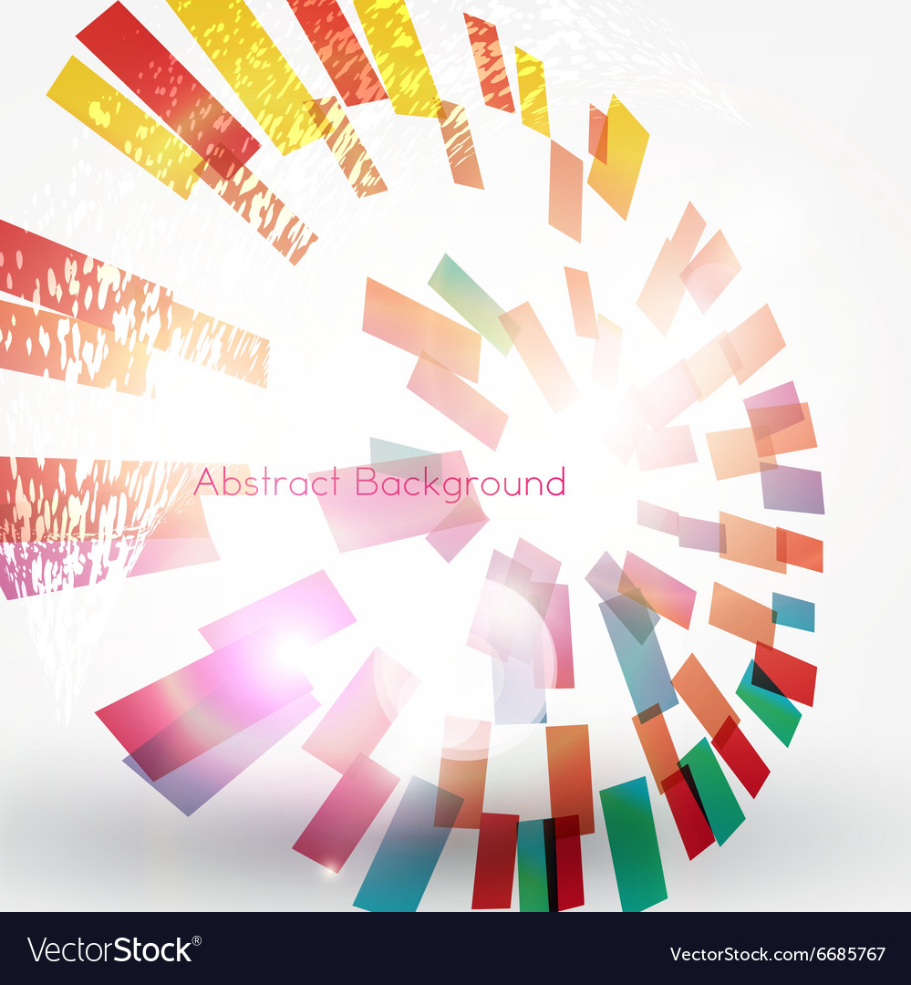 Bright abstract design with blocks