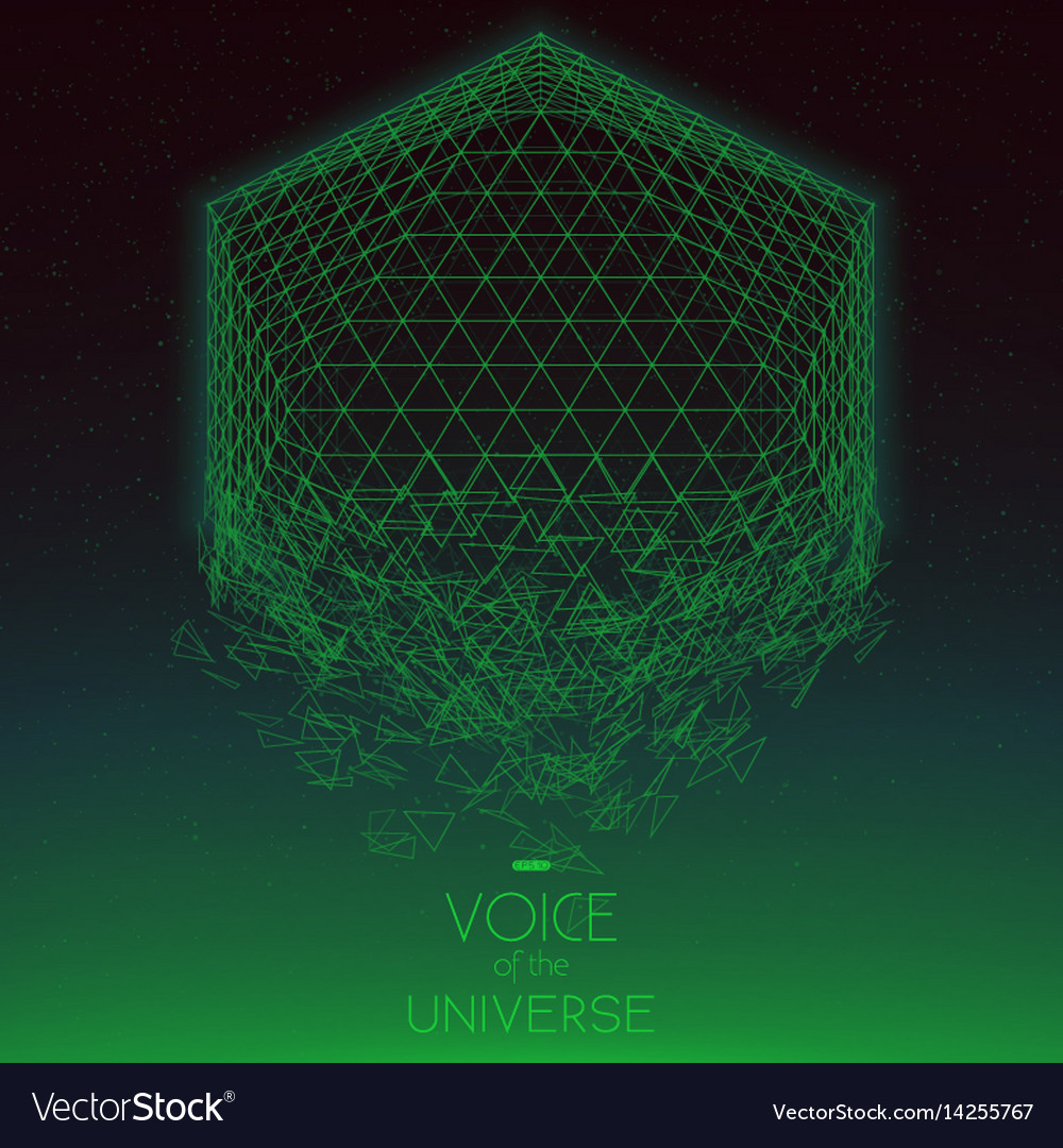 Crashing space green object abstract