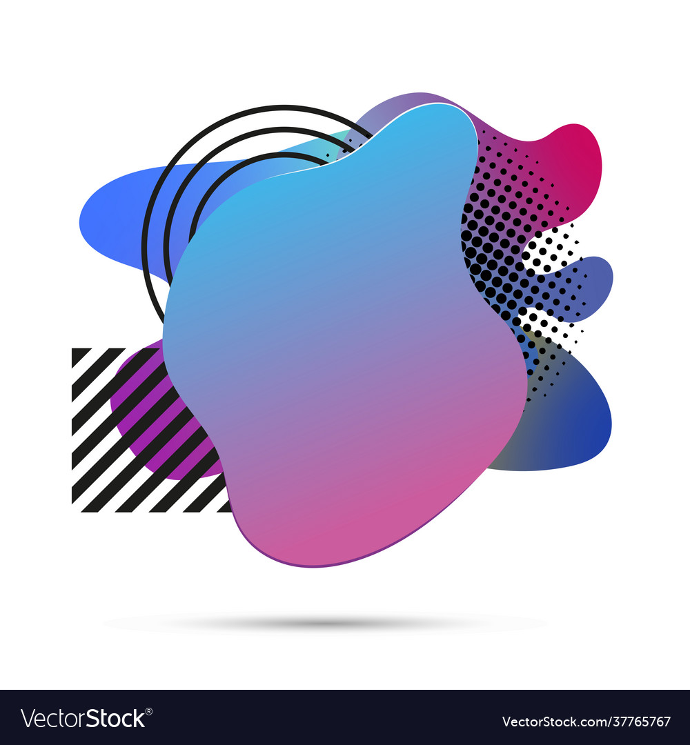 Creative abstract amoeba design with different Vector Image Creative abstract amoeba design with different