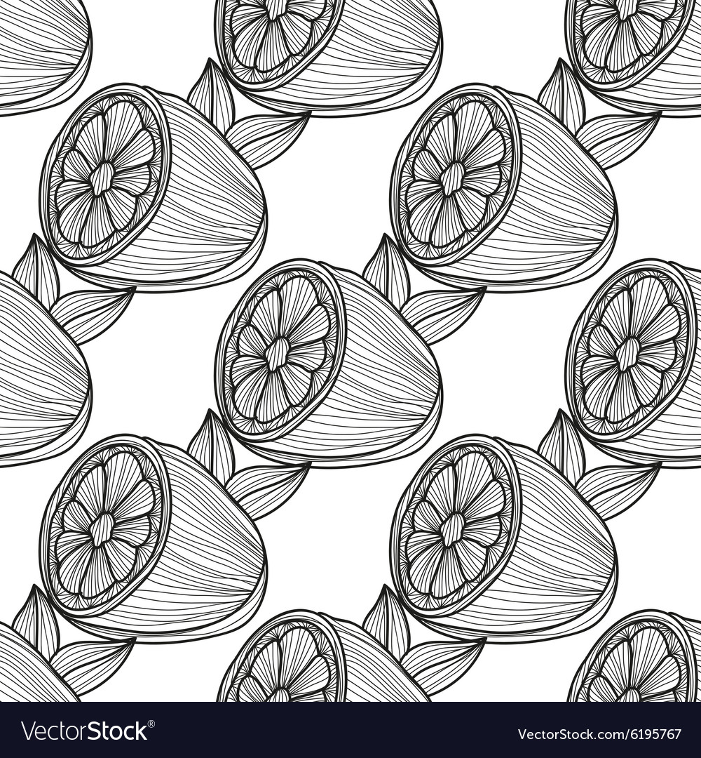 Elegant Lemon Seamless Pattern