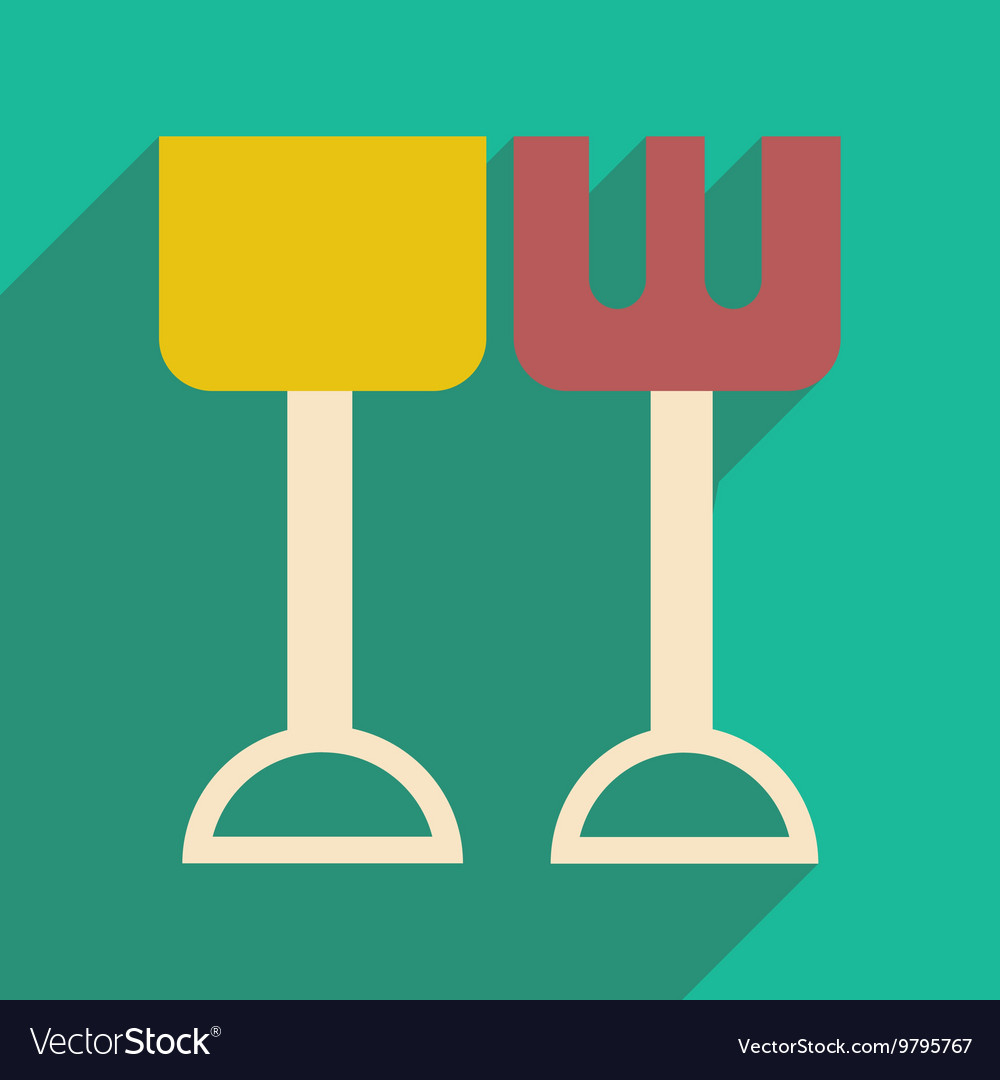 Flat with shadow icon and mobile application