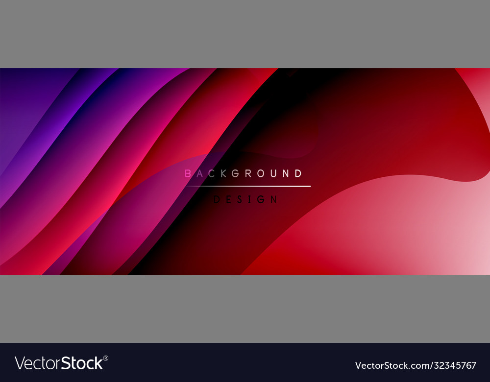 Fluid gradient waves with shadow lines and glowing