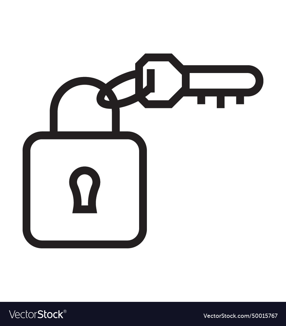 Lock key icon