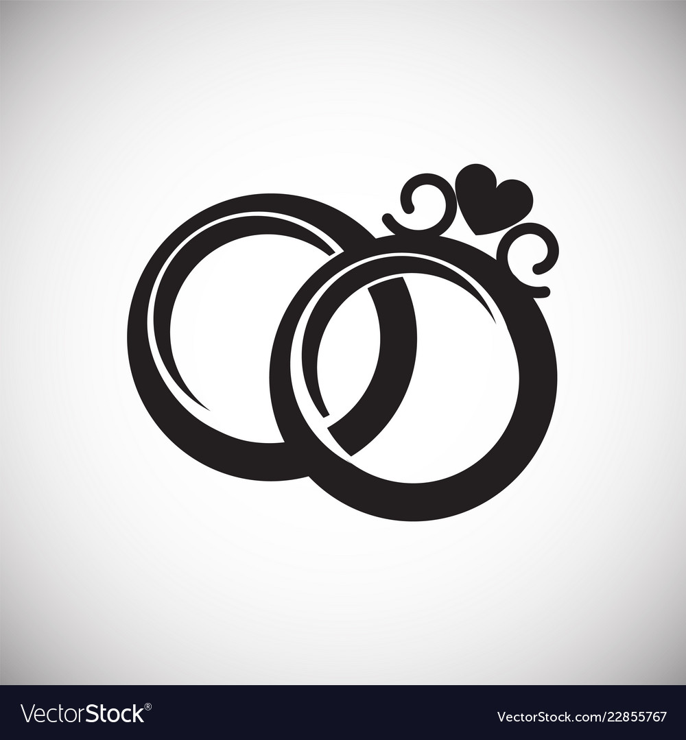 Love ring on white background Royalty Free Vector Image