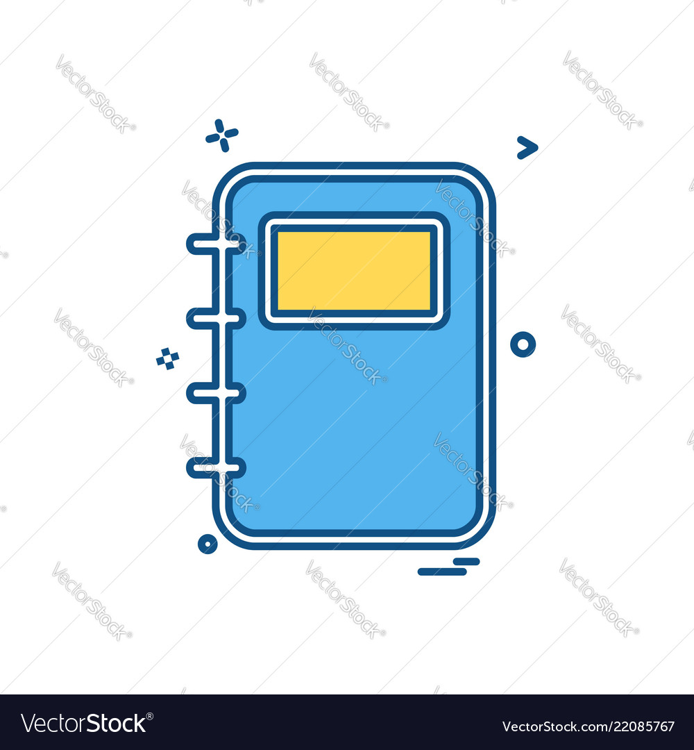 Notebook icon design Vector Image Notebook icon design