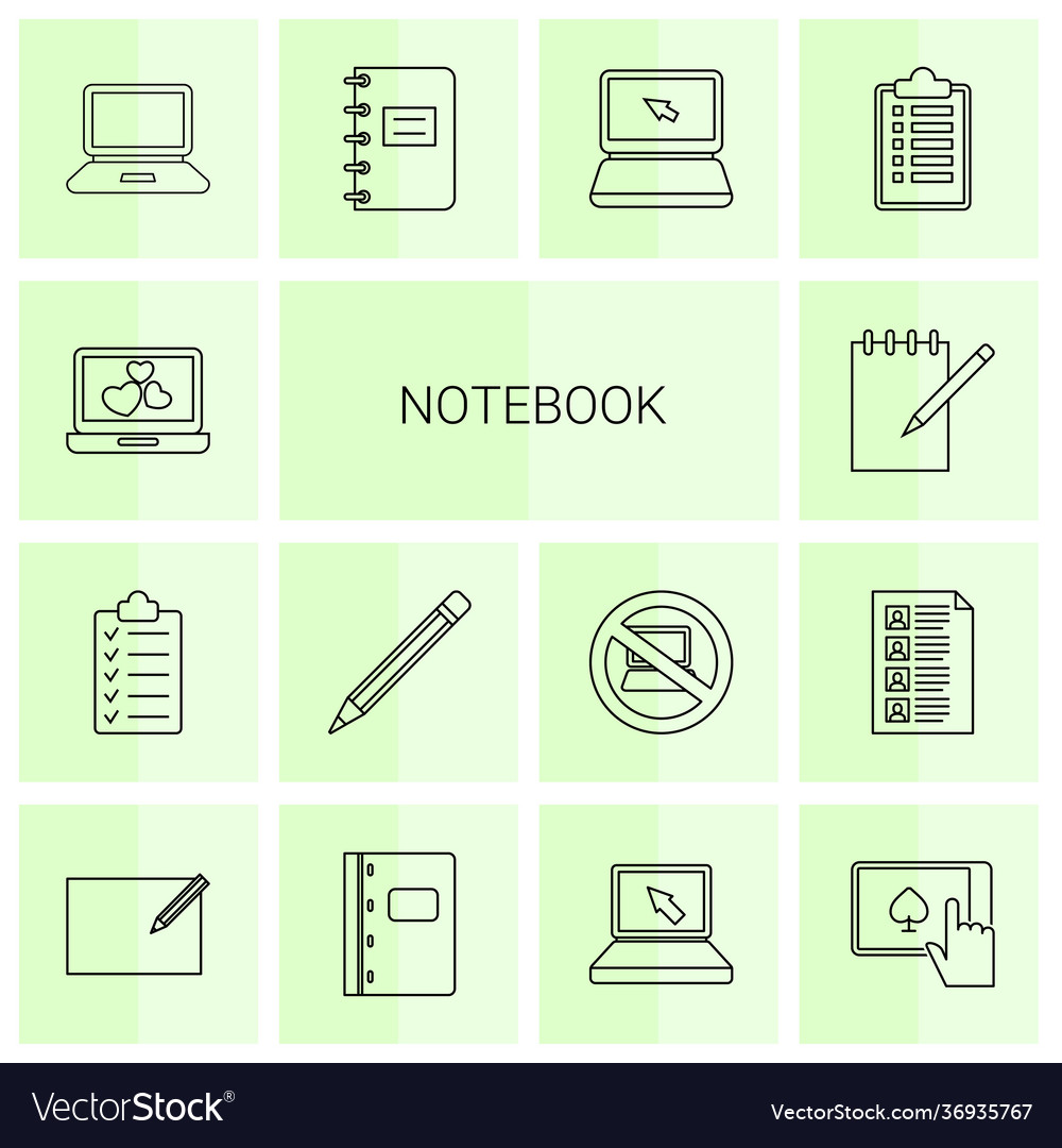 Notebook icons