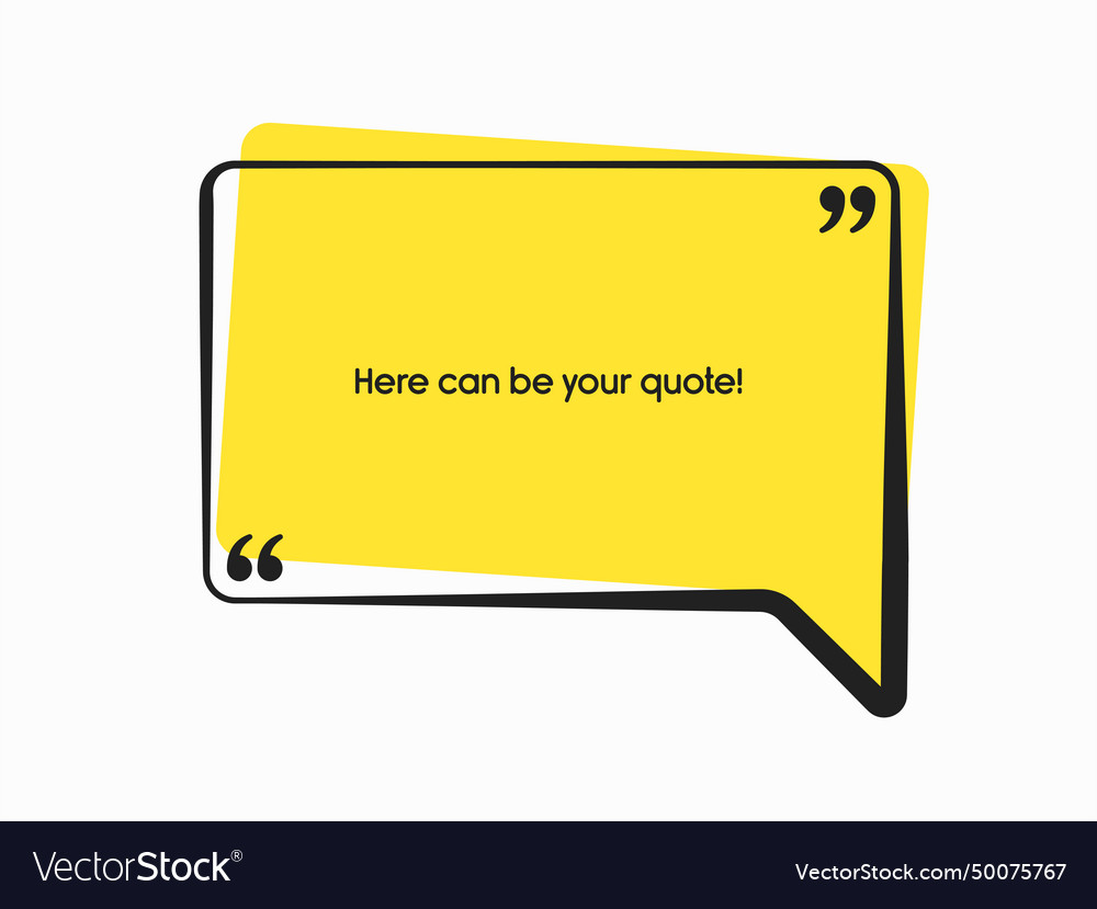 Quote frame blank text boxes message Royalty Free Vector