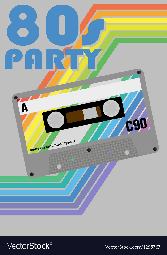 Retro Party Poster Royalty Free Vector Image Vectorstock