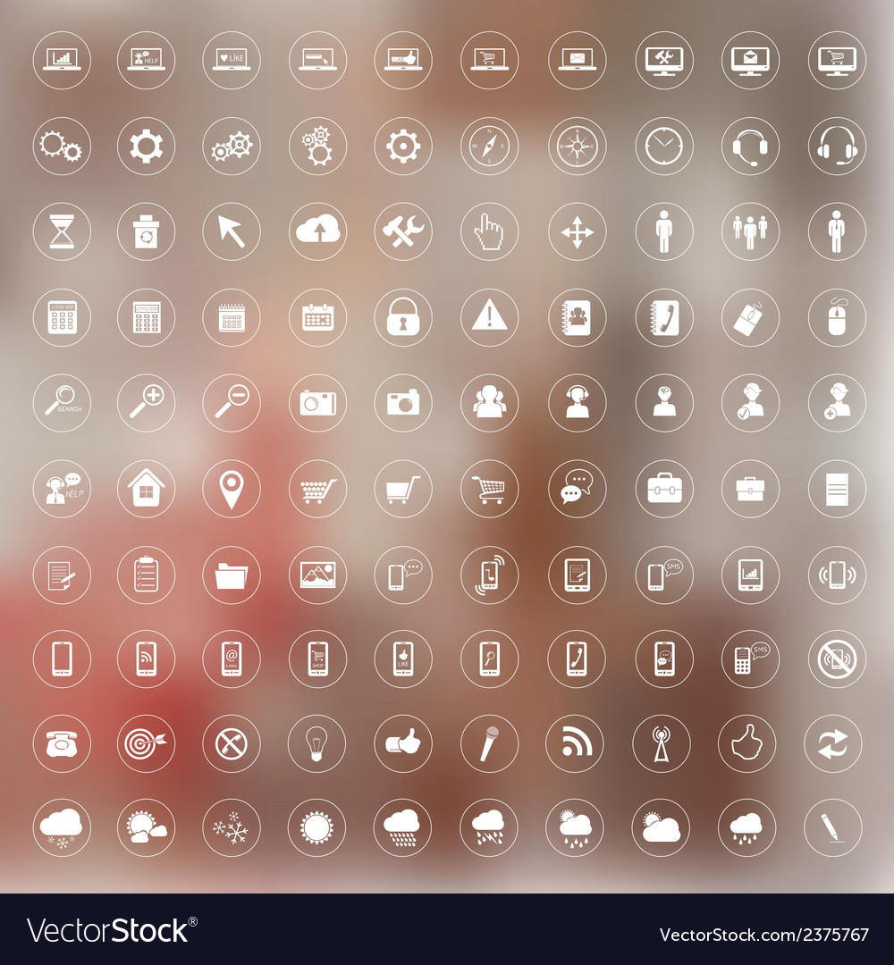Set of universal icons for web and mobile