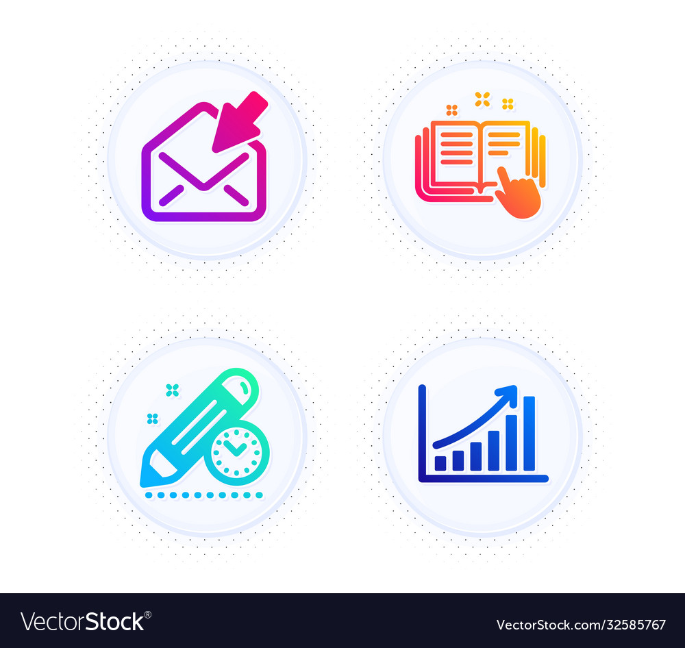 Technical documentation open mail and project vector image Technical documentation open mail and project