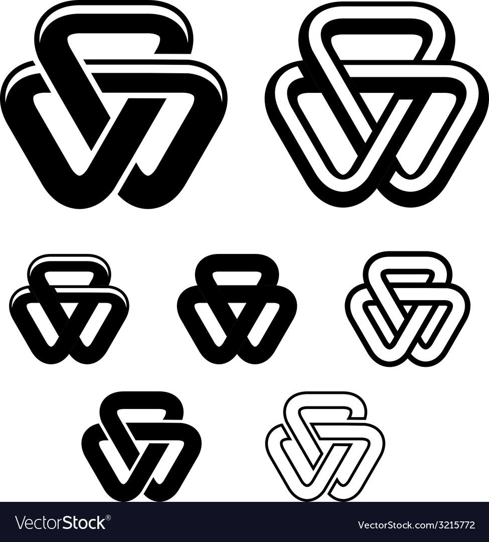 Black and White Triangle Symbols