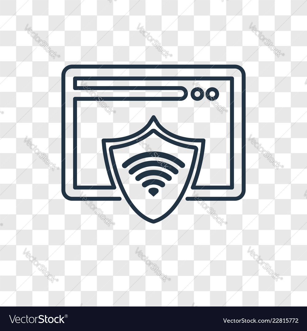 Browser concept linear icon isolated vector image Browser concept linear icon isolated
