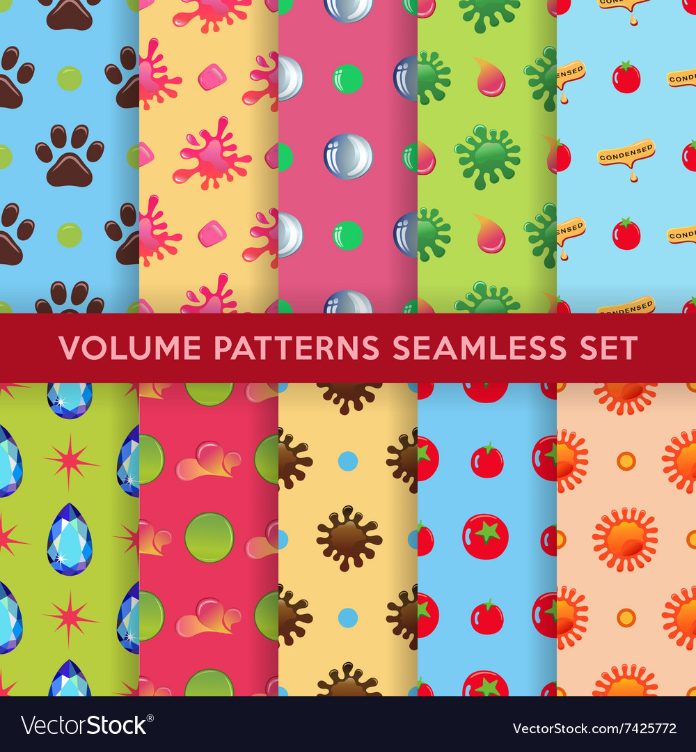 Colored seamless blobs drops pattern