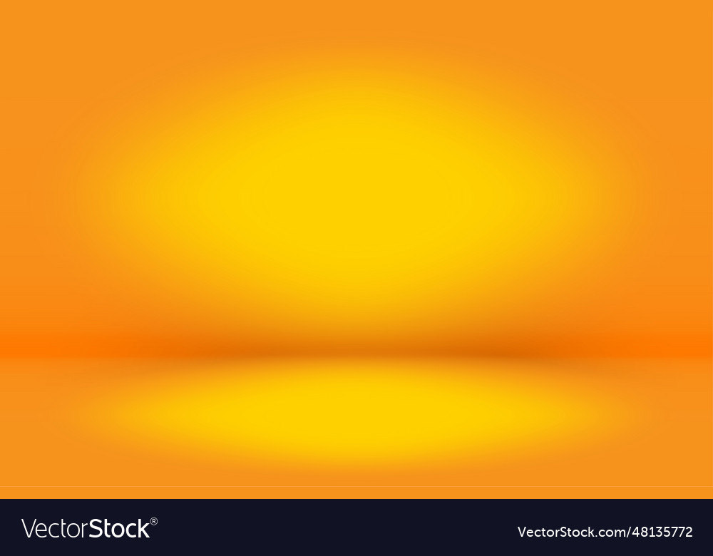 Empty orange studio abstract background Vector Image Empty orange studio abstract background