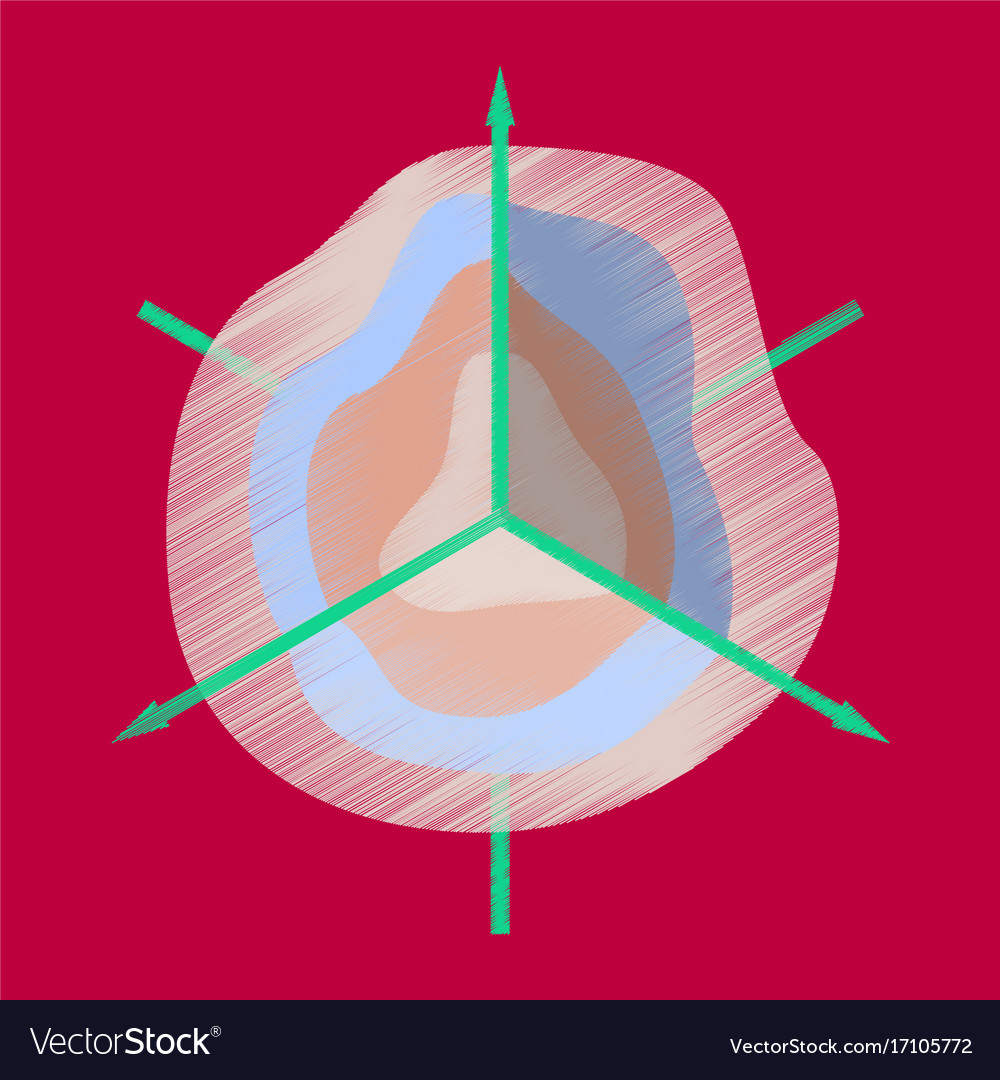 Flat shading style icon 3d chart