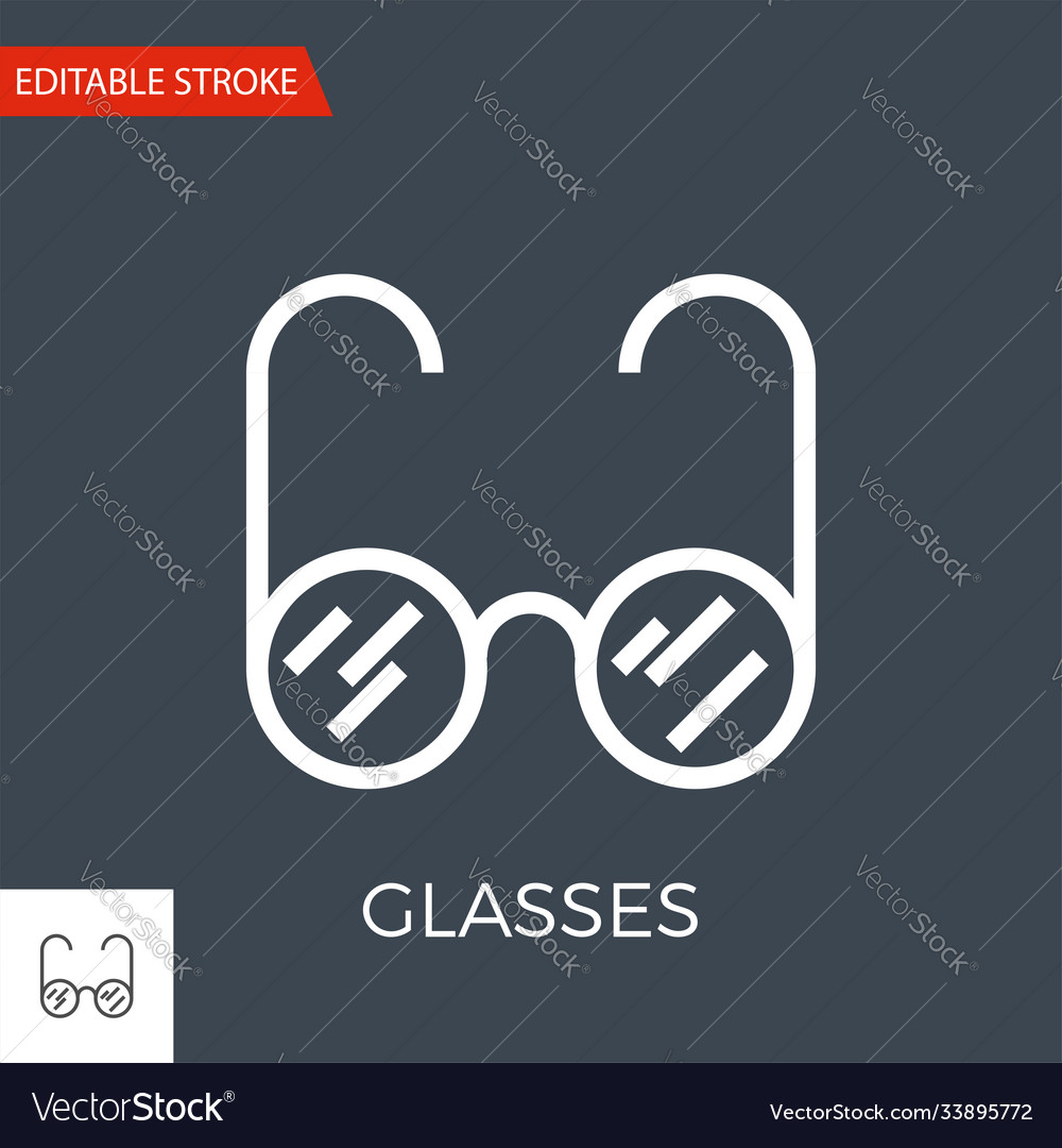 Glasses Icon Royalty Free Vector Image Vectorstock 2710