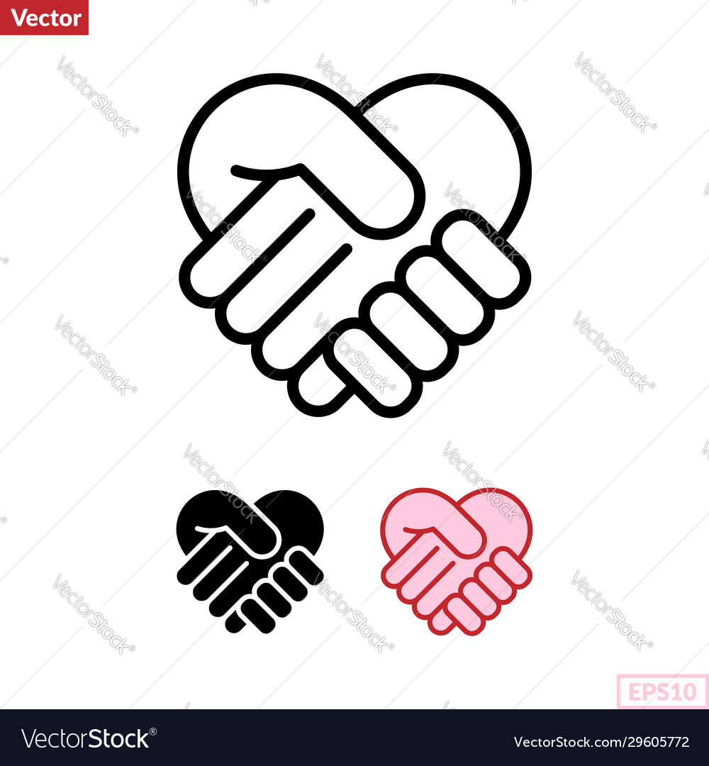 Handshake Herzsymbol Symbol