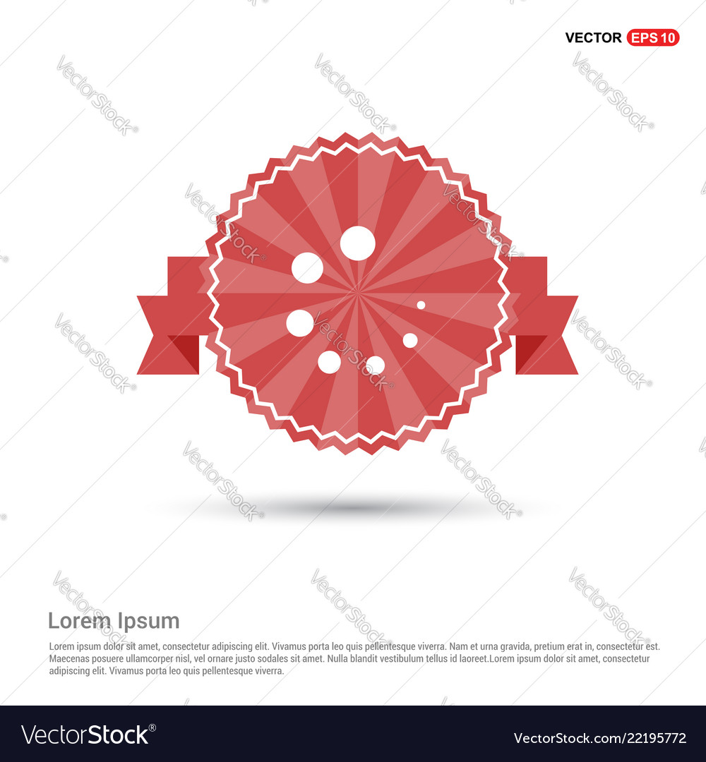 Loading buffer icon - red ribbon banner