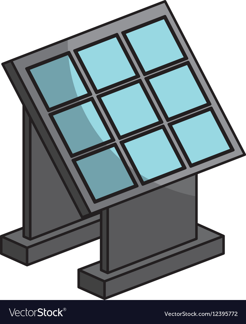 Panel solar isolated icon