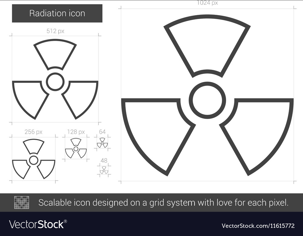 Radiation line icon