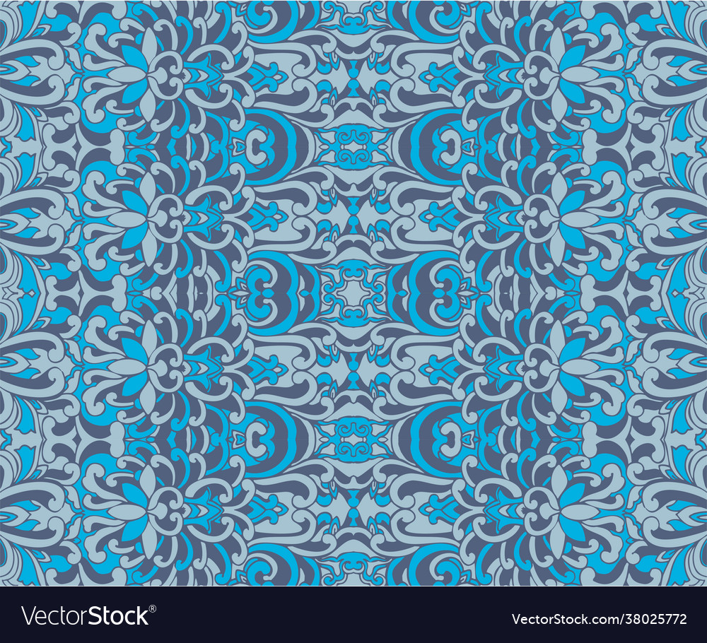 Seamless oriental floral pattern for fabric